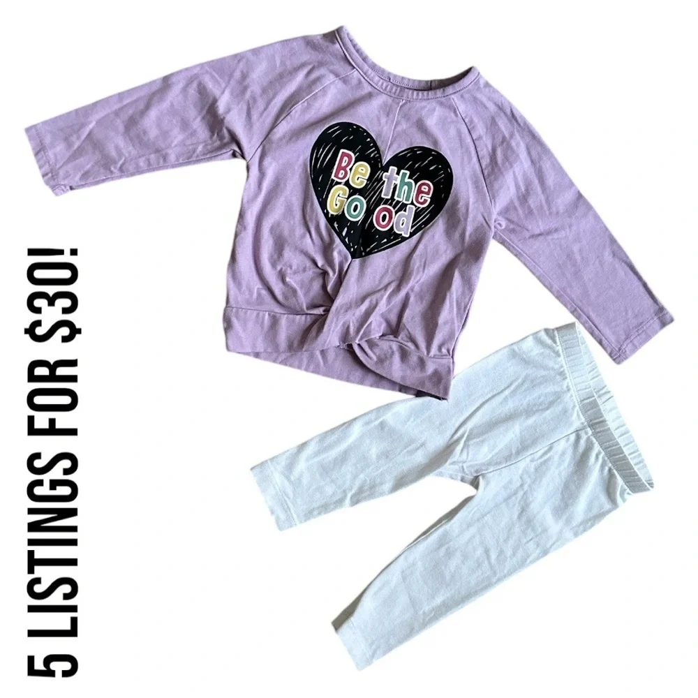 ‘Be the Good’ Matching Long Sleeve cozy set Old Navy Garanimals 12-18 M Girl